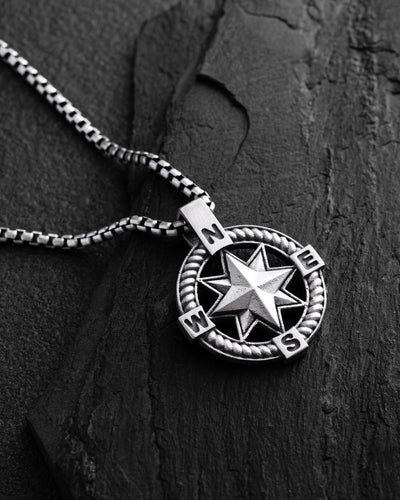 Silver pendant WIND ROSE