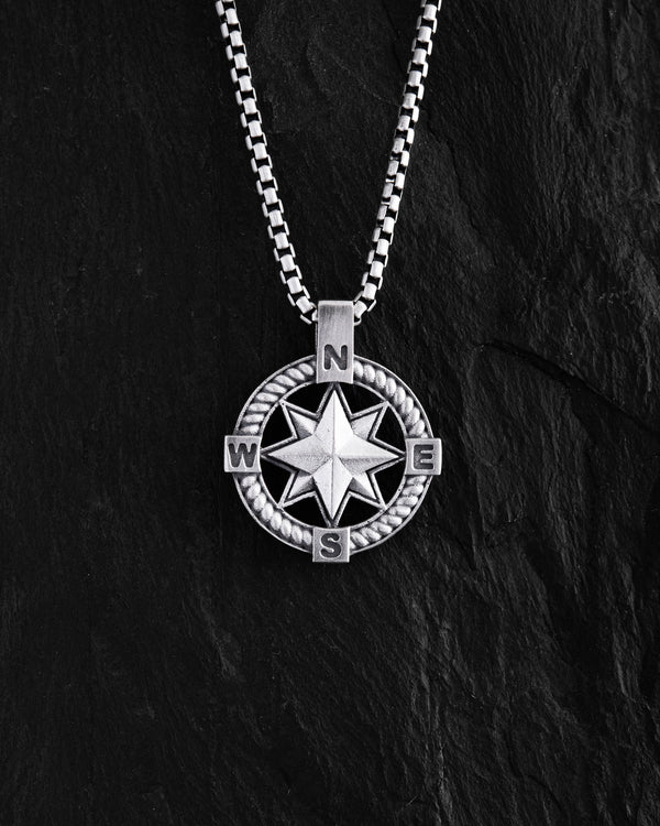 Silver pendant WIND ROSE