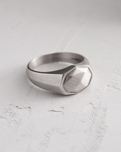 Anello in argento METEORITE