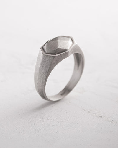 Anello in argento METEORITE