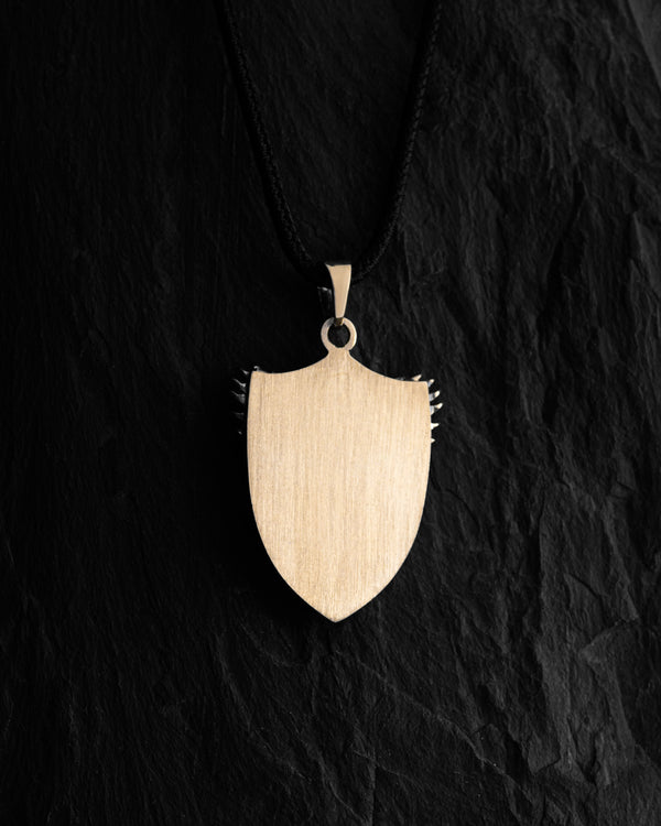 Pendant - shield ST. MICHAEL ARCHANGEL (14k yellow gold)