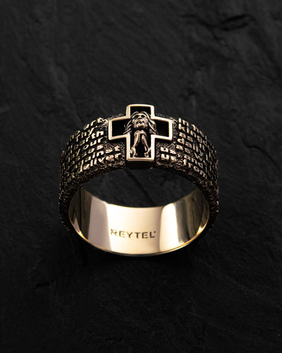 Ring GEBET VATER UNSER (14 Karat Gelbgold)