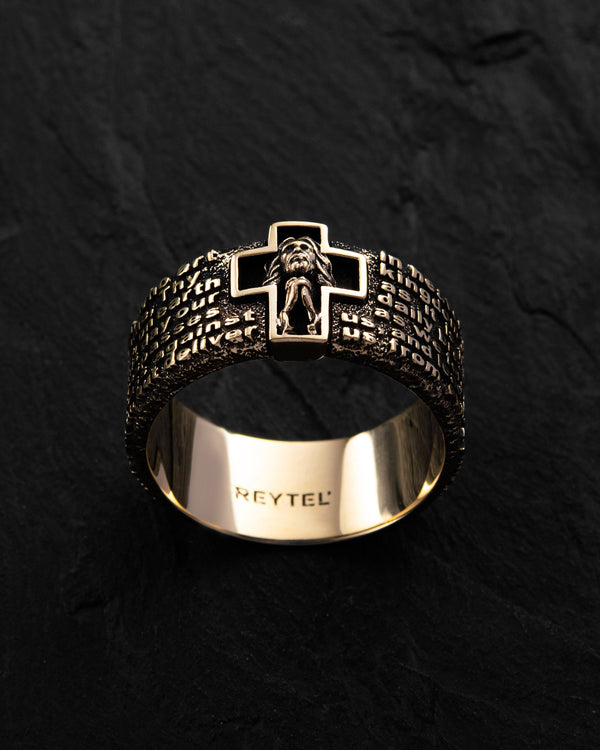 Anello PREGHIERA PADRE NOSTRO (oro giallo 14k)