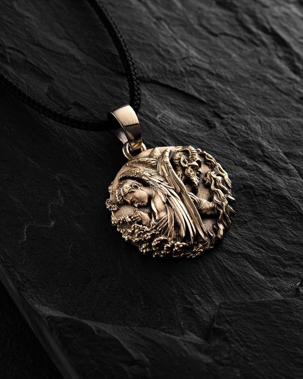 Ciondolo ANGELO E DEMONE (oro giallo 14k)