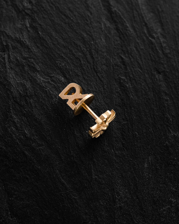 Boucle d'oreille mono CROIX DES TEMPLIERS (or jaune 14 carats)
