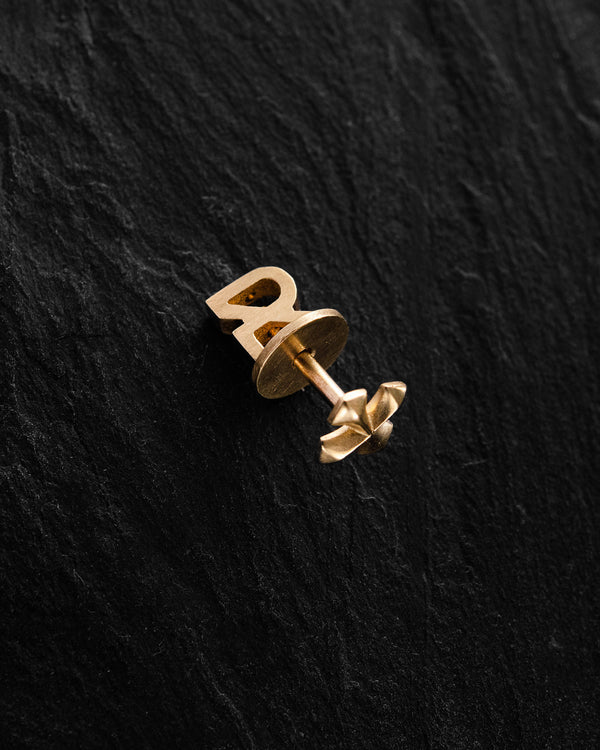 Mono náušnice CROSS PATTÉE (14k žluté zlato)