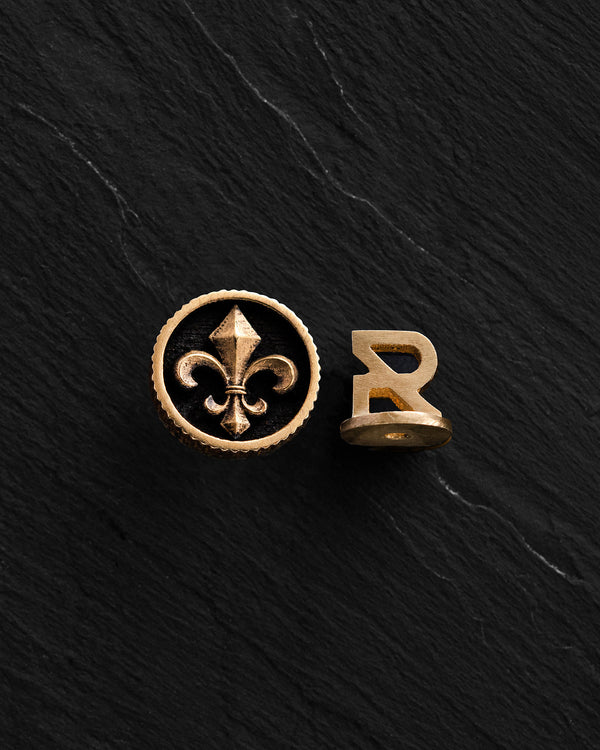 Mono earring FLEUR DE LIS (14k yellow gold)