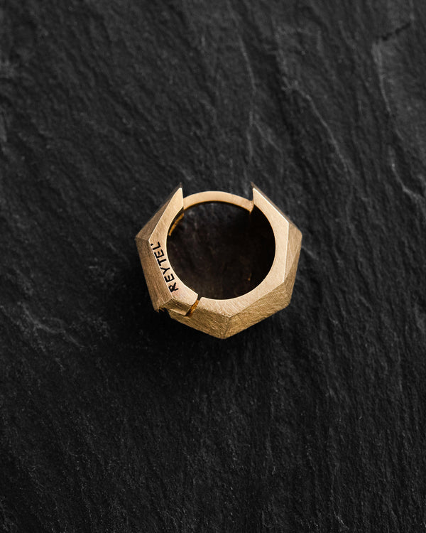 Orecchino - anello FACETS (oro giallo 14k)