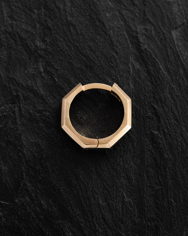 Orecchino - anello BRUTAL (oro giallo 14k)