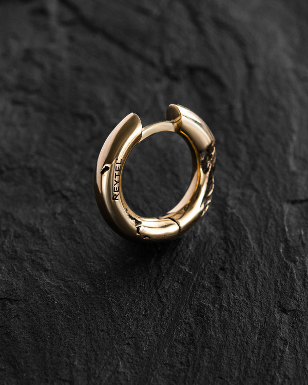 Orecchino - anello KLETTUR (oro giallo 14k)