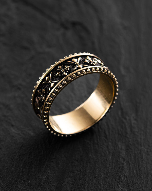Ring CELTIC KNIGHT PATTERN (14k yellow gold)