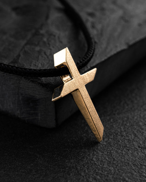 Croce EX FIDEI (oro giallo 14k)