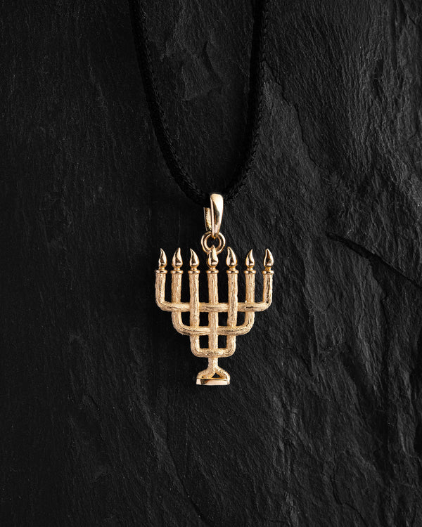 Pendentif MENORAH (or jaune 14 carats)