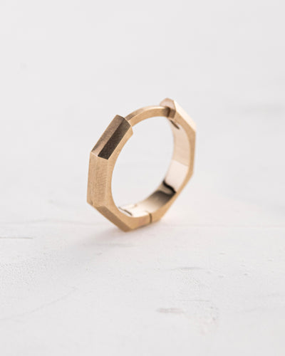 Earring - ring BRUTAL (14k yellow gold)