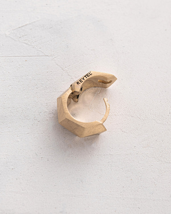Orecchino - anello FACETS (oro giallo 14k)