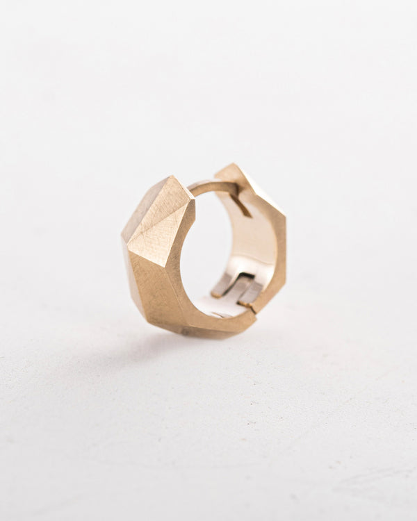 Orecchino - anello FACETS (oro giallo 14k)