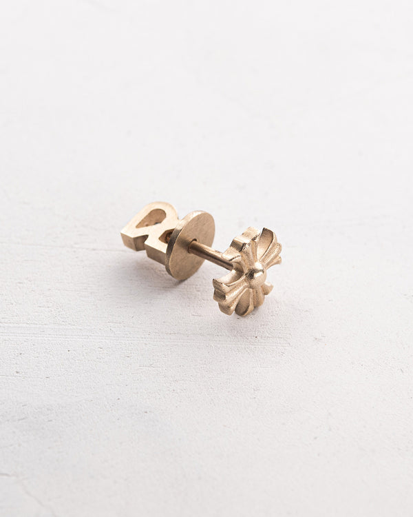 Boucle d'oreille mono CROIX DES TEMPLIERS (or jaune 14 carats)