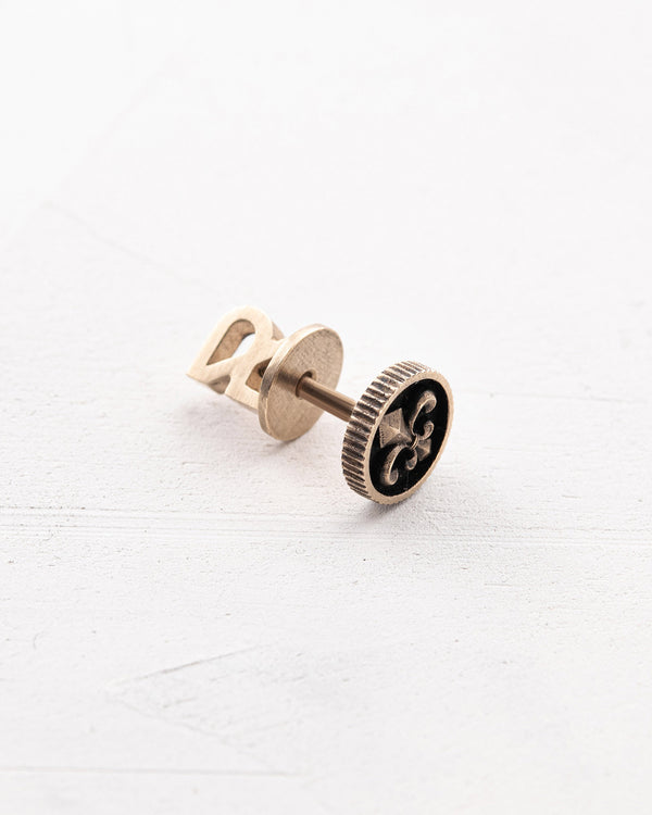 Mono earring FLEUR DE LIS (14k yellow gold)