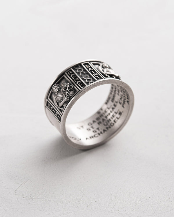 Silver ring ARCHANGELS PROTECTION