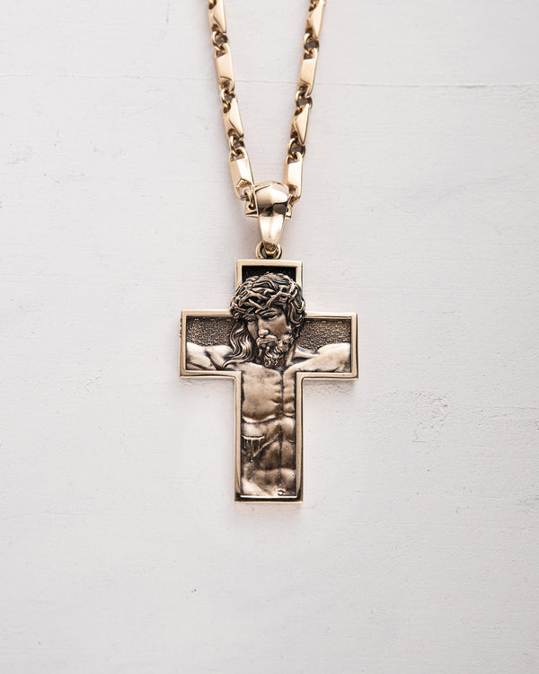 Croce REDENZIONE. GESÙ CRISTO (oro giallo 14k)