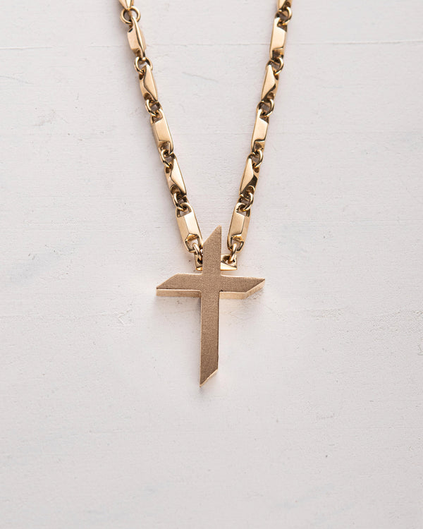 Croce EX FIDEI (oro giallo 14k)