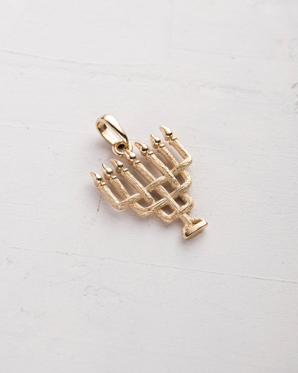 Pendentif MENORAH (or jaune 14 carats)