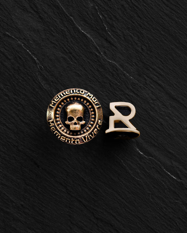 Mono boucle d'oreille MEMENTO MORI. VIVERE MEMENTO (or jaune 14 carats)