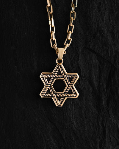 Pendant STAR OF DAVID (14k yellow gold)