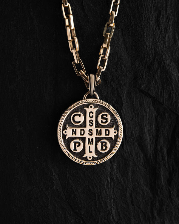 Pendentif SANCTUS BENEDICTUS (or jaune 14 carats)