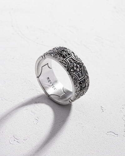 Anello in argento CROCE TEMPLARE DI MALTESE