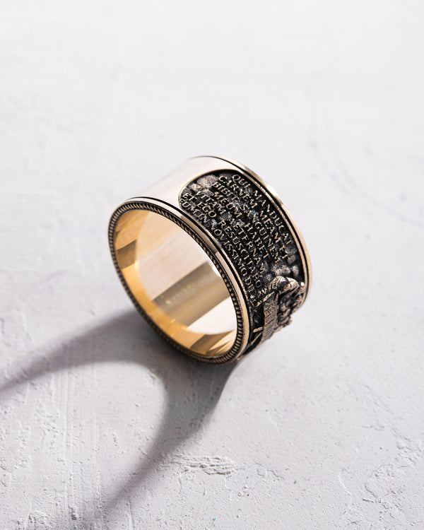 Anello L'ULTIMA CENA (Leonardo) Oro giallo 14k