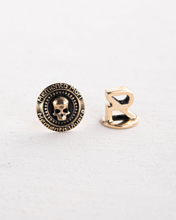 Mono boucle d'oreille MEMENTO MORI. VIVERE MEMENTO (or jaune 14 carats)