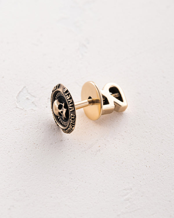 Mono boucle d'oreille MEMENTO MORI. VIVERE MEMENTO (or jaune 14 carats)
