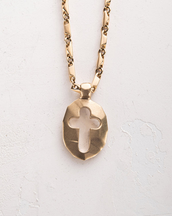 Pendant – cross SHIELD of FAITH (14k yellow gold)