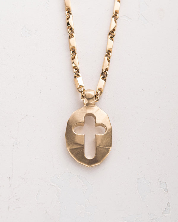 Pendant – cross SHIELD of FAITH (14k yellow gold)