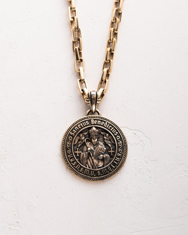 Pendentif SANCTUS BENEDICTUS (or jaune 14 carats)