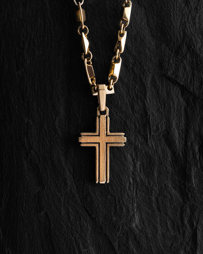 Kreuz SANDHED (14k Gelbgold)