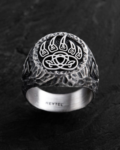 Silver ring BEAR PAW