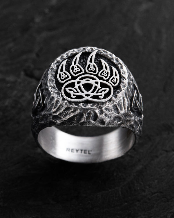 Bague en argent PATTE D'OURS