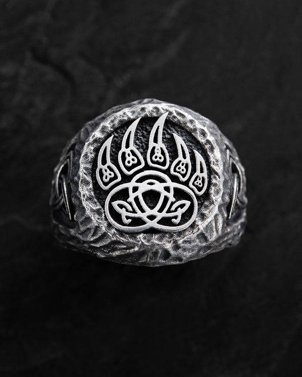 Bague en argent PATTE D'OURS