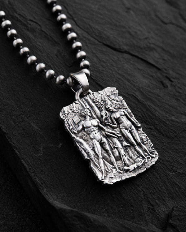 Pendentif en argent ADAM et EVA