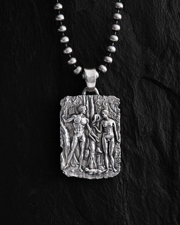 Pendentif en argent ADAM et EVA