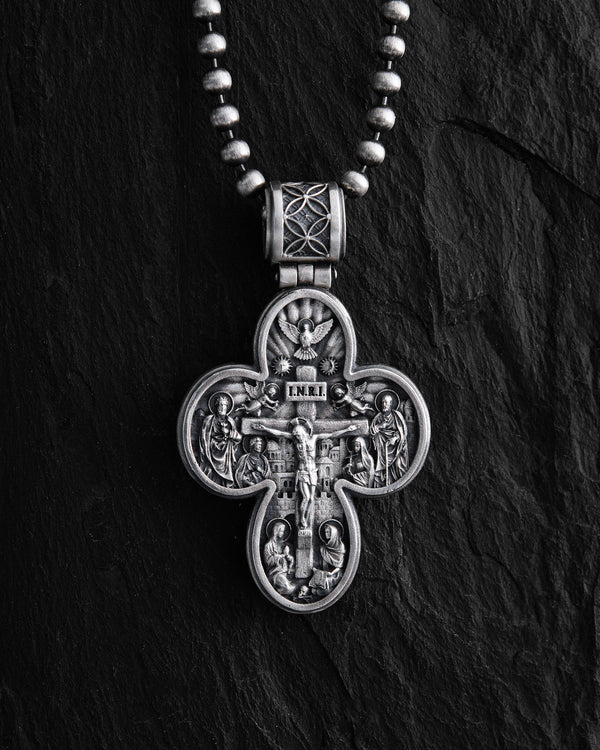 Croix d'argent MESSIE. INRI