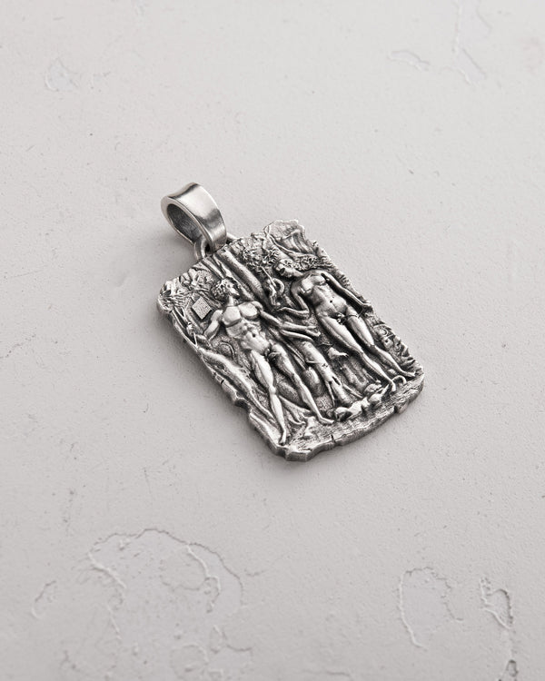 Pendentif en argent ADAM et EVA
