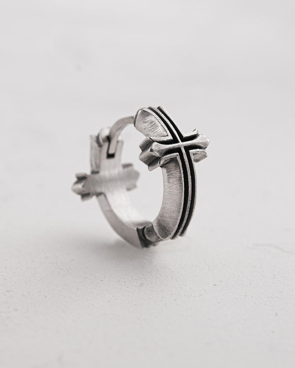 Boucles d'oreilles créoles argentées VERITA