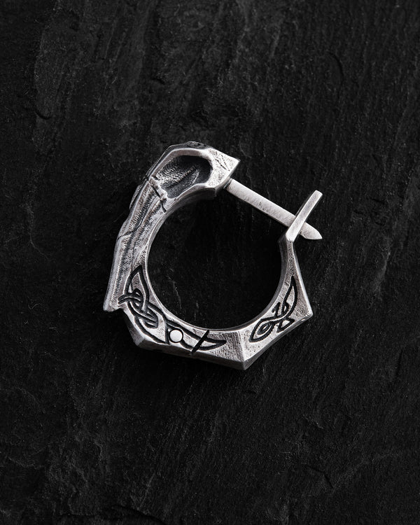 Silver single earring PRIMAL