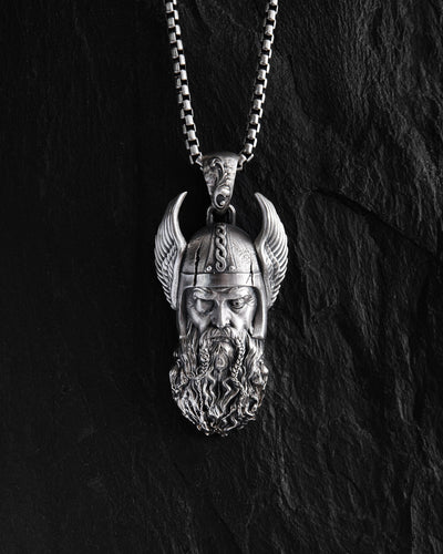 Silver pendant VIKING WARRIOR ODIN
