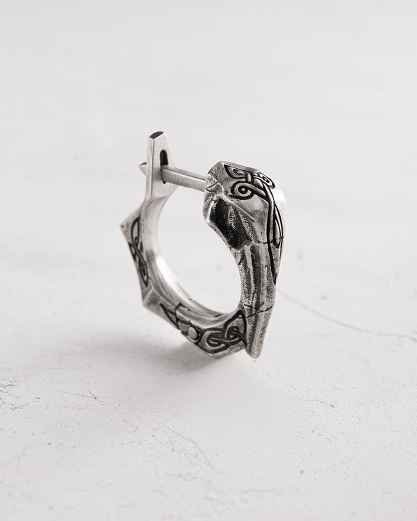 Silver single earring PRIMAL