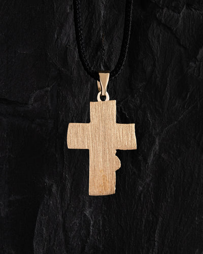Croix LE VISAGE DE LA FOI (Or jaune 14 carats)