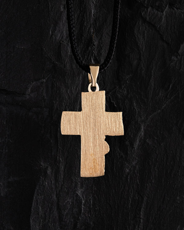 Croix LE VISAGE DE LA FOI (Or jaune 14 carats)